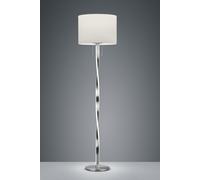 NANDOR PIANTANA CON PARALUME BIANCO E ASTA ELICOIDALE ILLUMINATA LED ACCIAIO SATINATO CON INTERRUTTORI SEPARATI H.162CM attacco e27-led 14W 1400lm, 3000K