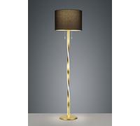 NANDOR PIANTANA CON PARALUME NERO E ASTA ELICOIDALE ILLUMINATA LED FOGLIA ORO CON INTERRUTTORI SEPARATI H.162CM attacco e27-led 14W 1400lm, 3000K