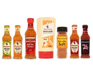 Nandos Peri Peri - Marinata Calda, Perinaise, Peri Peri Chip Sprinkles, Limone & Erbe (Mild), Medio, Caldo E Extra Salsa Piccante.