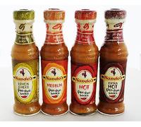 Nandos Peri Peri Salse 125ml - limone e alle erbe (lieve), Medio, caldo E Extra salsa piccante.