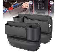 Naneug Car Leather Cup Holder Gap Bag,Car Seat Storage Box With Cup Holder,Azemov Car Seat Storage,Naneug Car Cup Holder Gap Bag,Naneug Leather Car Seat Storage Box