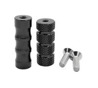 NANGAEBPPW 2 Pezzi Moto CNC Universale M6 Corsa Leva Cambio Poggiapiedi Pedale Freno Motociclette Alluminio (NERO)