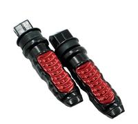 NANGAEBPPW 2 Pezzi Universali Pedane Passeggero Posteriore Moto In Alluminio Pedane Poggiapiedi Scooter Pedana Moto Modifica Pedale(ROSSO)