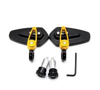 NANGAEBPPW 2 Specchietti Retrovisori Universali Da 7/8" 22mm Per Motocicletta Estremità Barra Vetro Blu Per XADV 750 X-11 CB190R VT1100 Per GROM MSX125(Oro)