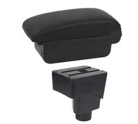 NANGAEBPPW Bracciolo Auto Per F&ord Per Ecosport 2013 2014 2015 2016 2017 Console Centrale Scatola Di Stoccaggio Doppio Strato USB(B1 Linea Nera)