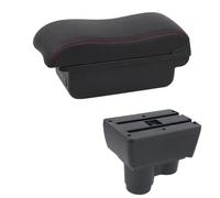 NANGAEBPPW Bracciolo Auto Per R&enault Per Duster Per Dacia Per Duster 2019-2023 Parti Di Retrofit Bracciolo Vanetto Di Stoccaggio Doppio Strato USB(B2 Linea Rossa)