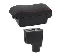 NANGAEBPPW Bracciolo Centrale Per Toyota Per Yaris 2015 2016 2017 2018 2019 2020 2021(B2 Linea Rossa)