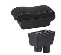 NANGAEBPPW Bracciolo Per N&issan Per Almera Scatola Bracciolo Auto Scatola Di Immagazzinamento Interni Retrofit(B3 Nero bianco 3USB)