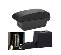 NANGAEBPPW Brasciolo Per N&issan Per DATSUN MIDO NODO Bracciolo Auto Scatola Di Archiviazione Accessori Dettagli Interni Bracciolo Centrale(B1 Nero rosso 3USB)