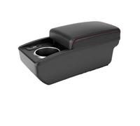 NANGAEBPPW Brasciolo Per N&issan Per DATSUN MIDO NODO Bracciolo Auto Scatola Di Archiviazione Interno Retrofit Bracciolo Centrale(B1 Nero rosso 6USB)