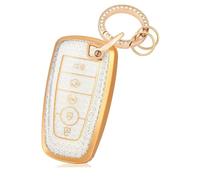 NANGAEBPPW Custodia Per Chiave Auto Per Per Explorer Per Fusion Per Escape Per Edge Per Expedition F150 F250 F350 F450 F550(BIANCO,Model 2)