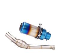 NANGAEBPPW Per Aprilia GPR125 GPR150 Scarico Moto Escape MOTO Tubo Di Collegamento Centrale Modificato In Acciaio Inox Con Catalizzatore DB Killer(Style H)