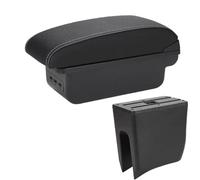 NANGAEBPPW Per Dacia Per Spring Bracciolo Per R&enault K-ZE Bracciolo Auto Vanetto Centrale(B3 Nero bianco 3USB)