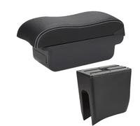 NANGAEBPPW Per Dacia Per Spring Bracciolo Per R&enault Per K-ZE Scatola Bracciolo Auto Pelle Superficie Curva Scatola Bracciolo Centrale(C3 Nero bianco SENZA USB)