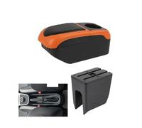 NANGAEBPPW Per Dacia Per Spring Scatola Bracciolo Per R&enault Per K-ZE Scatola Bracciolo Auto Scatola Di Immagazzinamento Centrale Console Centrale(Nero arancione)