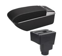 NANGAEBPPW Per F&ord Per EcoSport Box Bracciolo 2013-2017 Pezzi Retrofit Scatola Immagazzinamento Bracciolo Auto Installazione Accessori Auto(Black white No USB)