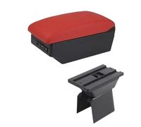 NANGAEBPPW Per F&ord Per Fiesta Bracciolo Per F&ord Per Fiesta Mk5 Bracciolo Auto Vanity Centrale(C4 red 7USB)
