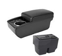 NANGAEBPPW Per F&ord Per Fiesta Portabracciolo Per F&ord Per Fiesta MK7 Bracciolo Auto 2009-2017 Scatola Di Archiviazione Bracciolo Centrale(B2 Linea nera 6USB)