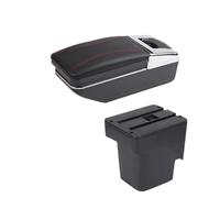 NANGAEBPPW Per F&ord Per Focus 2 Mk2 2005-2011 Auto Scatola Bracciolo Scatola Di Stoccaggio Centrale Portacenere Portabicchiere Accessori Auto(Una linea rossa NON USB)