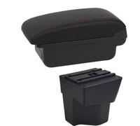 NANGAEBPPW Per KIA Per Rio 5 2012 2013 2014 2015 2016-2019 Bracciolo Auto Bracciolo In Pelle Scatola Di Immagazzinamento Console Centrale(B1 Linea Rossa)