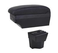 NANGAEBPPW Per KIA Per Rio 5 2012 2013 2014 2015 2016-2019 Bracciolo Auto Bracciolo In Pelle Scatola Di Immagazzinamento Console Centrale(E1 Linea Nera)