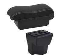 NANGAEBPPW Per KIA Per Rio 5 2012 2013 2014 2015 2016-2019 Bracciolo Auto Bracciolo In Pelle Scatola Di Immagazzinamento Console Centrale(B2 Linea Bianca)