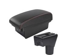 NANGAEBPPW Per N&issan Per March Per Micra K13 MK4 IV Bracciolo Portaoggetti Per Sunny Bracciolo Portaoggetti Auto 2010-2023 Scatola Di Immagazzinamento(B1 Nero rosso 3USB)