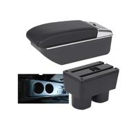 NANGAEBPPW Per N&issan Per Tiida Per Sylphy Per Tiida C11 Per Latio Bracciolo Auto Interni Scatola Portaoggetti Altezza Regolabile Bracciolo(D3 Nero bianco No USB)