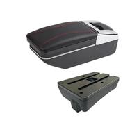 NANGAEBPPW Per Peugeot Per 307 Portabbracciolo Per Peugeot Per 307 CC Cabrio Scatola Di Archiviazione Interno Retrofit Accessori Auto(Una linea rossa NON USB)