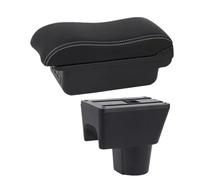 NANGAEBPPW Per R&enault Per Duster Scatola Bracciolo 2010-2018 Per Dacia Per Duster Oroc Scatola Bracciolo Auto Superficie Curva(B3 Nero bianco 3USB)