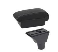 NANGAEBPPW Per R&enault Per Sandero Stepway Portabracciolo Per Dacia Per R&enault Per Sandero Per Logan 2 Portabracciolo Scatola Di Stoccaggio(A1 Nero bianco NOUSB)