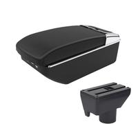 NANGAEBPPW Per Toyota Per Yaris Per Vitz Per Vios 2011 2012-2017 Scatola Bracciolo Auto Scatola Di Stivaggio Centrale Doppio Strato Grande Spazio(A2 Black line7 USB)