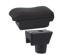 NANGAEBPPW Scatola Bracciolo Auto Per N&issan Per Terrano 3 2010 2011 2012 2013 2014 2015 2016 2017 2018 Scatola Bracciolo Auto Superficie Curva(B1 Nero rosso 3USB)