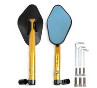 NANGAEBPPW Specchietti Laterali Retrovisori Moto Per Aprilia Per Tuono Per Mana Per Dorsoduro Per Shiver Per Pegaso SXV Per Scarabeo Per Sportcity SR50R(Oro)