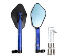 NANGAEBPPW Specchietti Laterali Retrovisori Moto Per Aprilia Per Tuono Per Mana Per Dorsoduro Per Shiver Per Pegaso SXV Per Scarabeo Per Sportcity SR50R(Blu)
