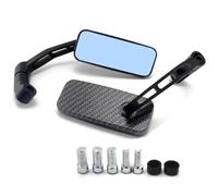 NANGAEBPPW Specchietti Retrovisori Laterali Per Moto Bar End Per Scooter ATV Manubrio Per Bici Specchietto Retrovisore In Vetro Blu Antiriflesso