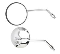 NANGAEBPPW Specchietti Retrovisori Universali Per Moto Da 10 Mm Scooter Cromati Rotondi Per Kawasaki Ecc