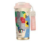nanger Sud Sudan Composizione Mappa 316 Acciaio Inox Isolato Tazza Da Caffè Vuoto Tazza Con Coperchio A Prova Di Perdite, Tenere Caldo O Freddo