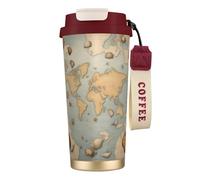 nanger Tazza da caffè isolata in acciaio inossidabile 316 Sea Shell con coperchio a prova di perdite, mantiene caldo o freddo