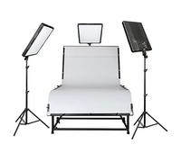 Nanguang Dakota - Set da studio a LED con grande tavolo per foto e 3 luci da studio