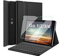 Nanhent Custodia per tastiera con protezione schermo per Surface Go 3 (2021)/ Surface Go 2 (2020) / Surface Go (2018) Tablet, tastiera wireless rimovibile magnetica con cover premium + vetro temperato (Go 123)