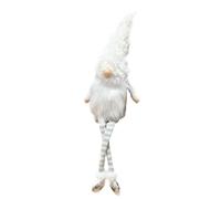 Nani di Natale, fatti a mano, in peluche bianco svedese, decorazione natalizia, decorazione senza volto per la tavola di casa