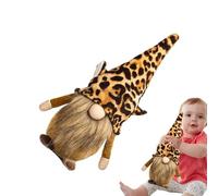 Nani di peluche | Decorazione invernale senza volto, decorazione invernale, nani con stampa leopardata tigre, personaggi di peluche per feste invernali, decorazione del , idee regalo per Natale