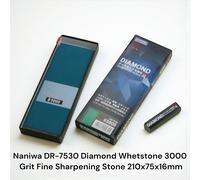 Naniwa DR-7530 Diamond Whetstone 3000 grana pietra per affilare fine 210x75x1...