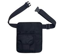 NANJIL Grembiule da cameriere con tasca per cameriere, impermeabile, con tracolla regolabile rimovibile e cintura in vita per punte, cambio, tablet, strumenti, nero, 25,4 x 21,4 cm, Nero , Girovita