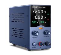 NANKADF Alimentatore da laboratorio, 0-30 V, 0-10 A, alimentatore da laboratorio con regolazione della manopola, alimentatore regolabile con funzione di ricarica rapida USB da 5 V, 3,6 A