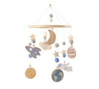 Nankoyal Baby Mobiles, ciondolo in legno per la cameretta dei bambini, rotazione a 360 gradi, motivo spaziale, per calmare la stimolazione visiva, giocare, viaggiare, dormire e dormire