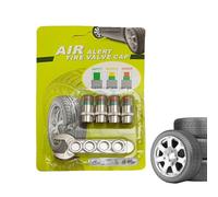 Nankoyal Cappucci Valvola Pressione Pneumatici,Indicatore Sensore 4 Pezzi | Controllo Pressione Gomme Cappucci Valvola | per SUV Auto Moto Veicoli Manutenzione Viaggi Lunghi Trasporto