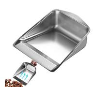 Nankoyal Dustpan in metallo, pazzo in acciaio inossidabile | Streers di piccole polvere ampi Dustpan | Stree di pulizia della casa spazzatura in metallo portatile per l'appartamento garage per bagno