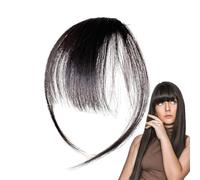 Nankoyal Fermaglio per capelli Wispy Bangs, clip in Bangs - Clip sulla fronte con veri capelli umani - Copre il diradamento dei capelli Indossare quotidianamente Posticci Sorelle Moglie Estensione dei